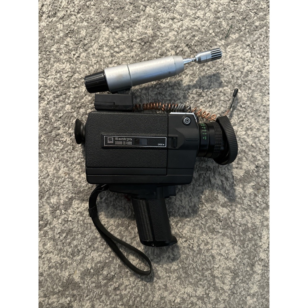 Sankyo Video Camera Sound XL-400S and Telescoping Microphone As Is
